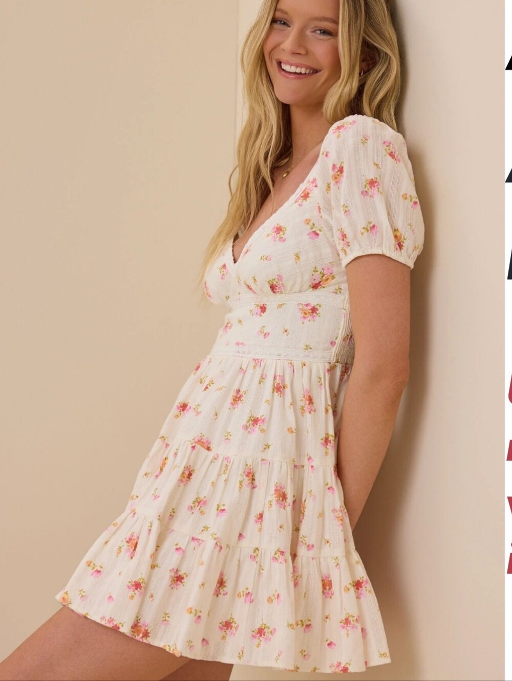 New Altar'd State Mini Floral Dress Large
